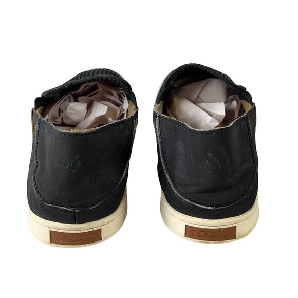 Olukai Pehuea Womens SIZE 9 Slip On Shoes Black Mesh Casual Breathable Comfort - Picture 2 of 10